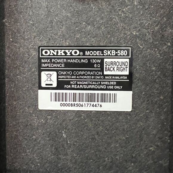 4 ONKYO SKR-590 Speakers for HT-s7800 Home Theater Surround Sound System - Picture 7 of 9